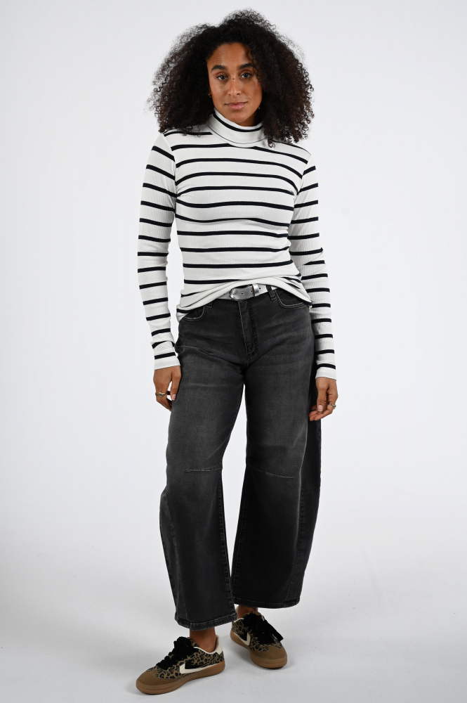 Penn & Ink W25F1720-ST Shirt turtle neck Wit