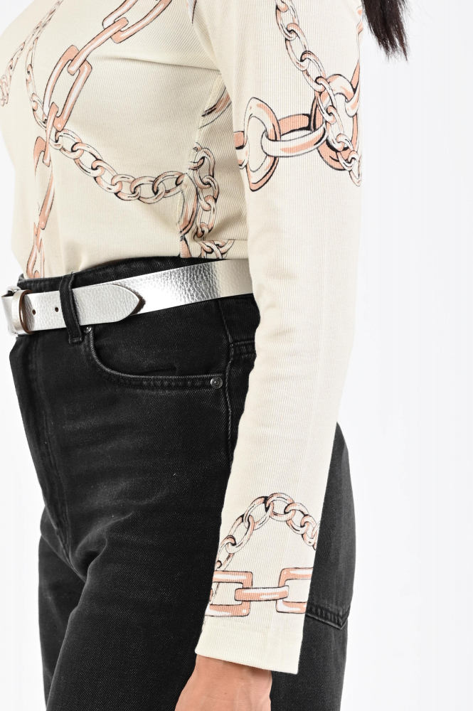 Zaida 336855 Shirt turtle neck Beige