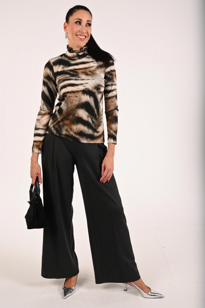 Zaida 336905 Shirt turtle neck Bruin