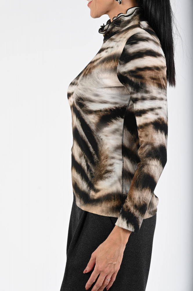Zaida 336905 Shirt turtle neck Bruin