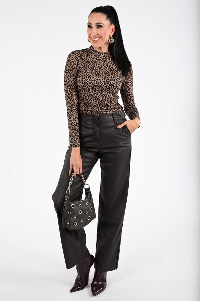 Marc Cain ZS 48.41 J61 Shirt turtle neck Bruin
