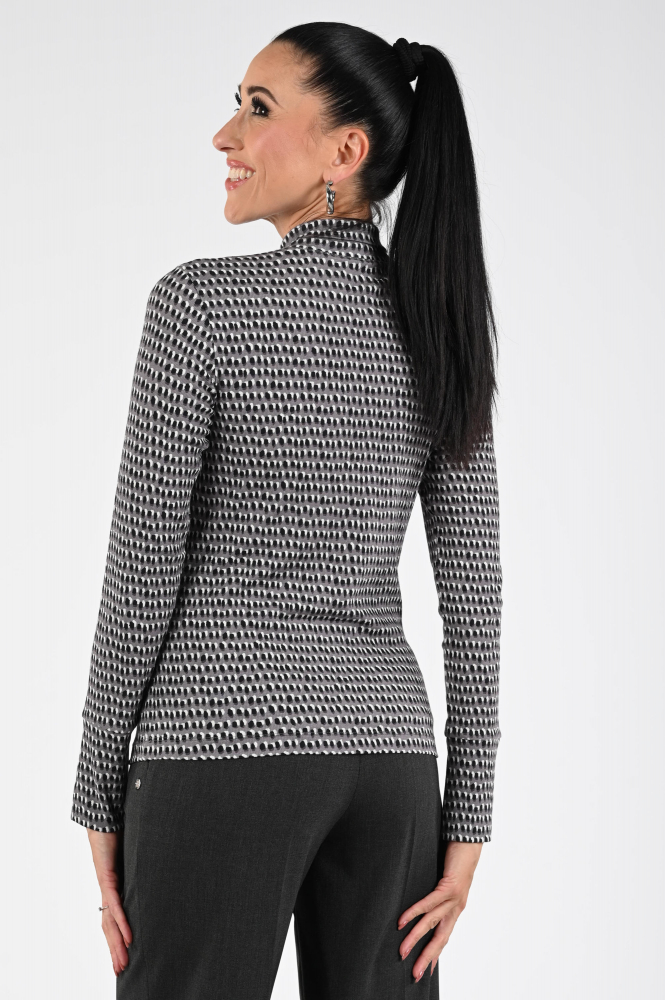Marc Cain ZC 48.05 J62 Shirt turtle neck Bruin