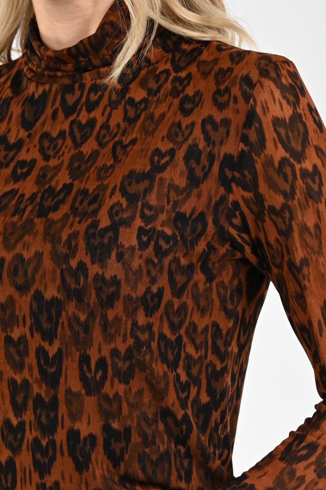 Fabienne Chapot CLTTOP49AW250206 Shirt turtle neck Bruin
