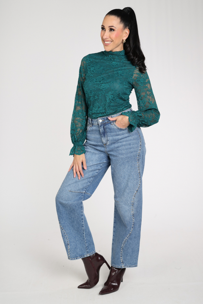 Pom Amsterdam SP9832 Ruby Shirt turtle neck Groen