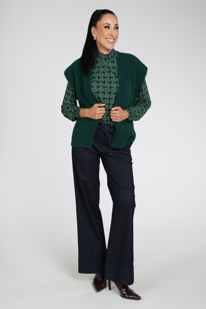Geisha 62660-20 Shirt turtle neck Groen