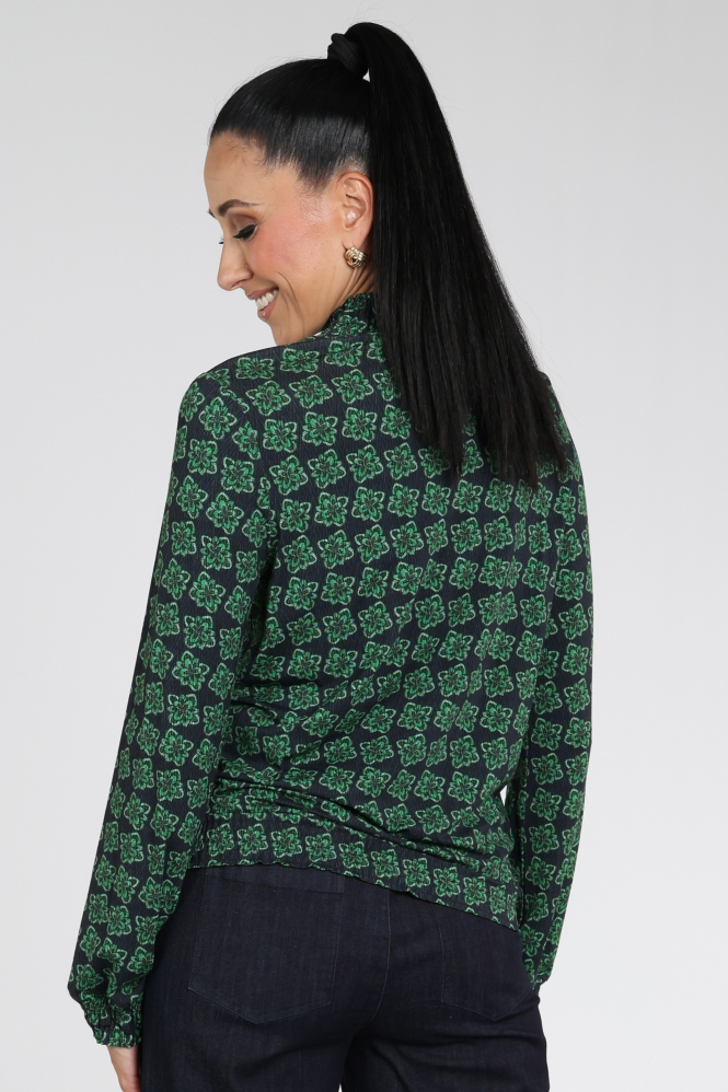 Geisha 62660-20 Shirt turtle neck Groen