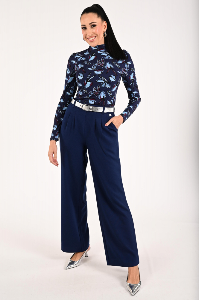 Pom Amsterdam SP9334 Shirt turtle neck Blauw