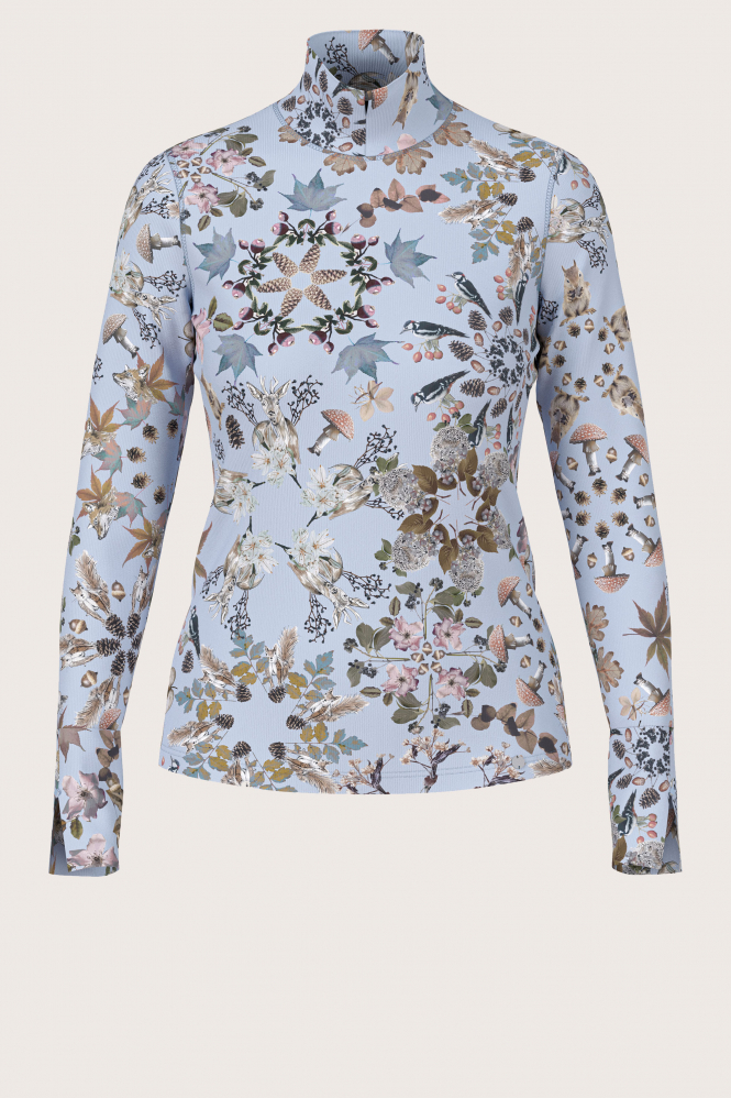 Marc Cain XC 48.26 J44 Shirt turtle neck Blauw