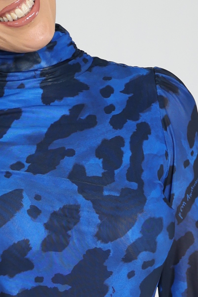 Pom Amsterdam SP9830 Romi Shirt turtle neck Blauw