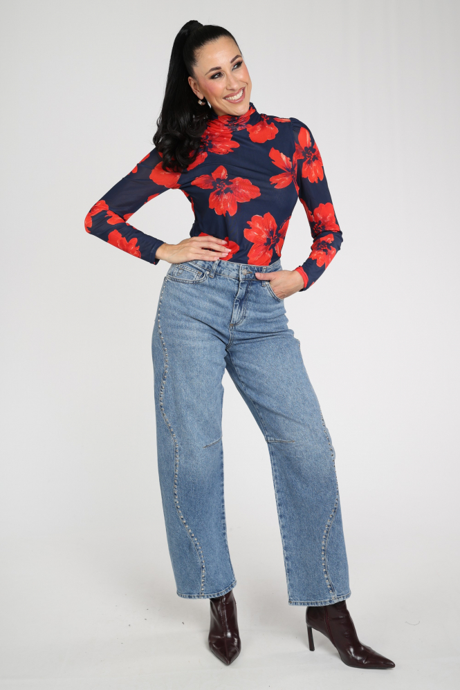 Pom Amsterdam SP9833 Romi Shirt turtle neck Blauw