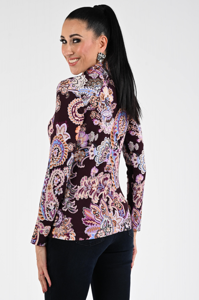 Efixelle 333603 Shirt turtle neck Paars