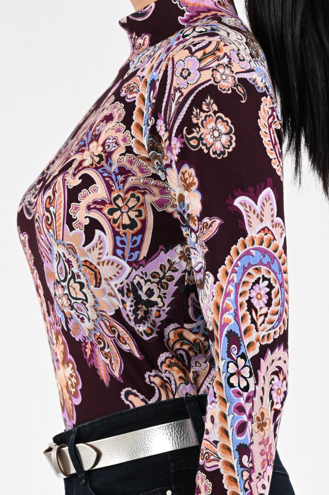 Efixelle 333603 Shirt turtle neck Paars