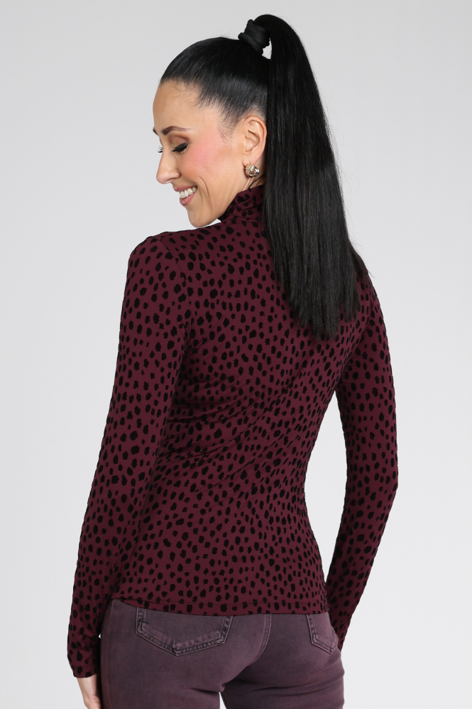 Marc Cain BC 48.54 J27 Shirt turtle neck Rood