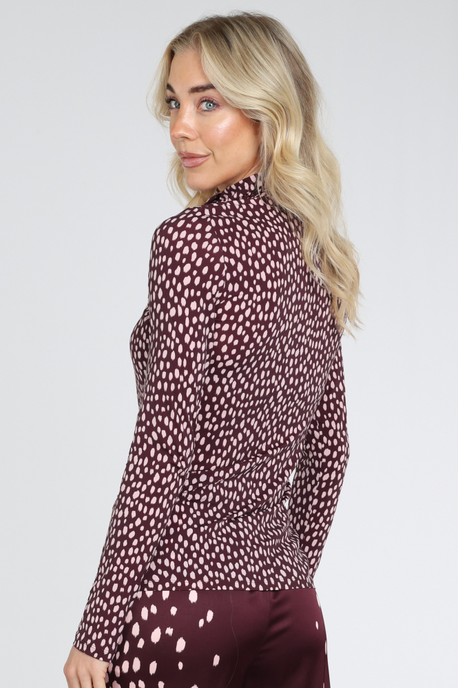 Marc Cain BC 48.76 J26 Shirt turtle neck Rood