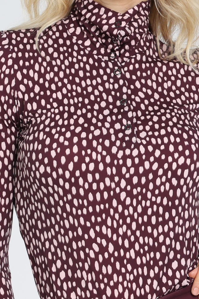Marc Cain BC 48.76 J26 Shirt turtle neck Rood