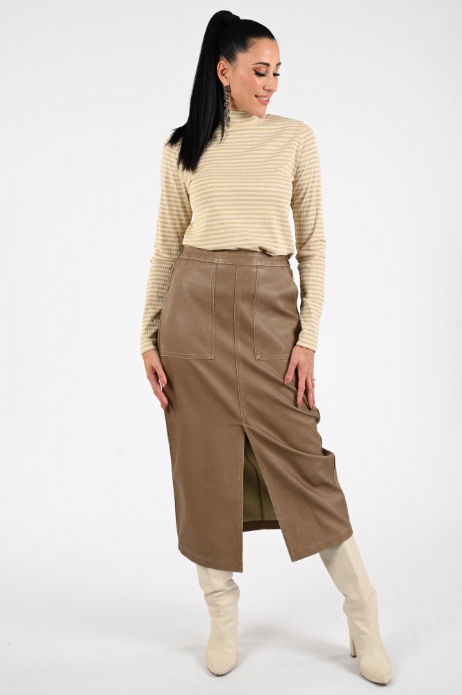 Nukus NKF01040 Shirt turtle neck Geel