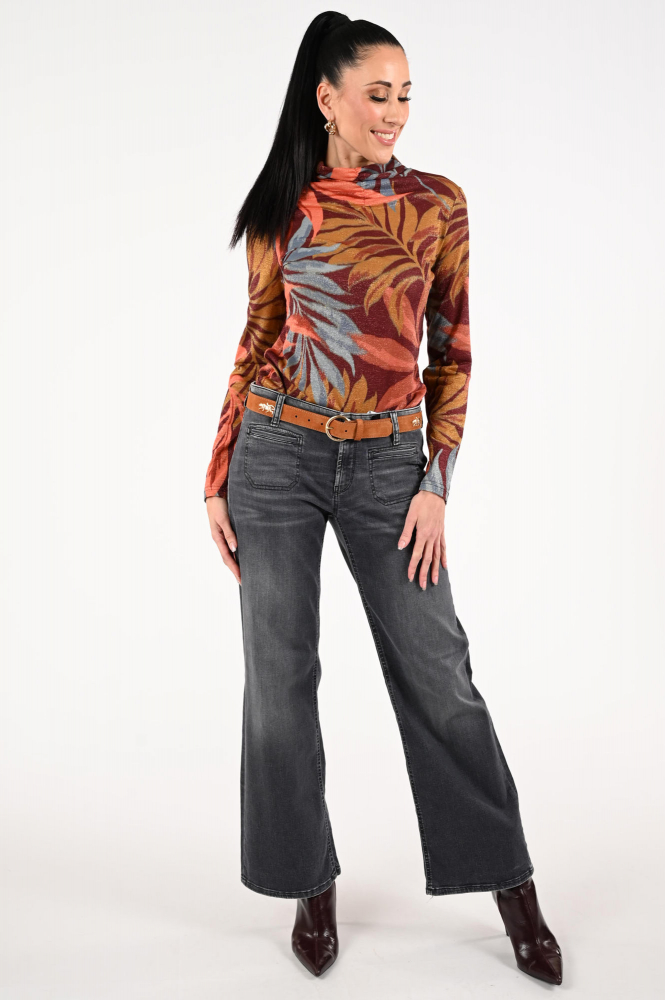 Geisha 53670-20 Shirt turtle neck Oranje