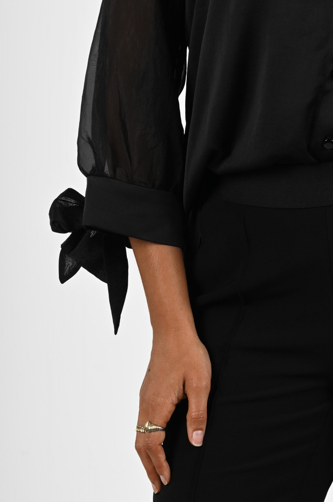 Joseph Ribkoff 253213 Blouse driekwart mouw Zwart