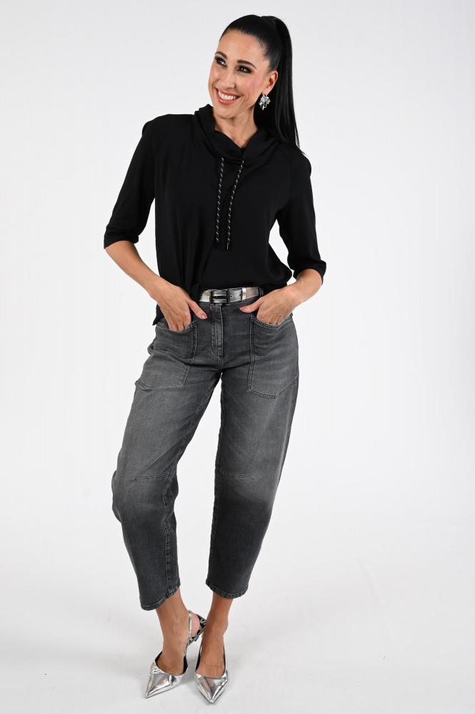 Marc Cain ZS 55.02 J57 Blouse driekwart mouw Zwart