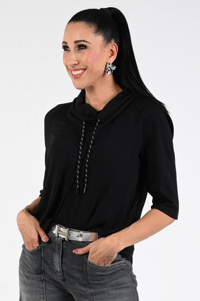 Marc Cain ZS 55.02 J57 Blouse driekwart mouw Zwart
