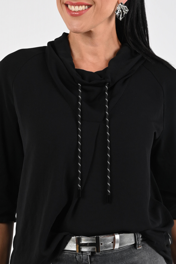 Marc Cain ZS 55.02 J57 Blouse driekwart mouw Zwart