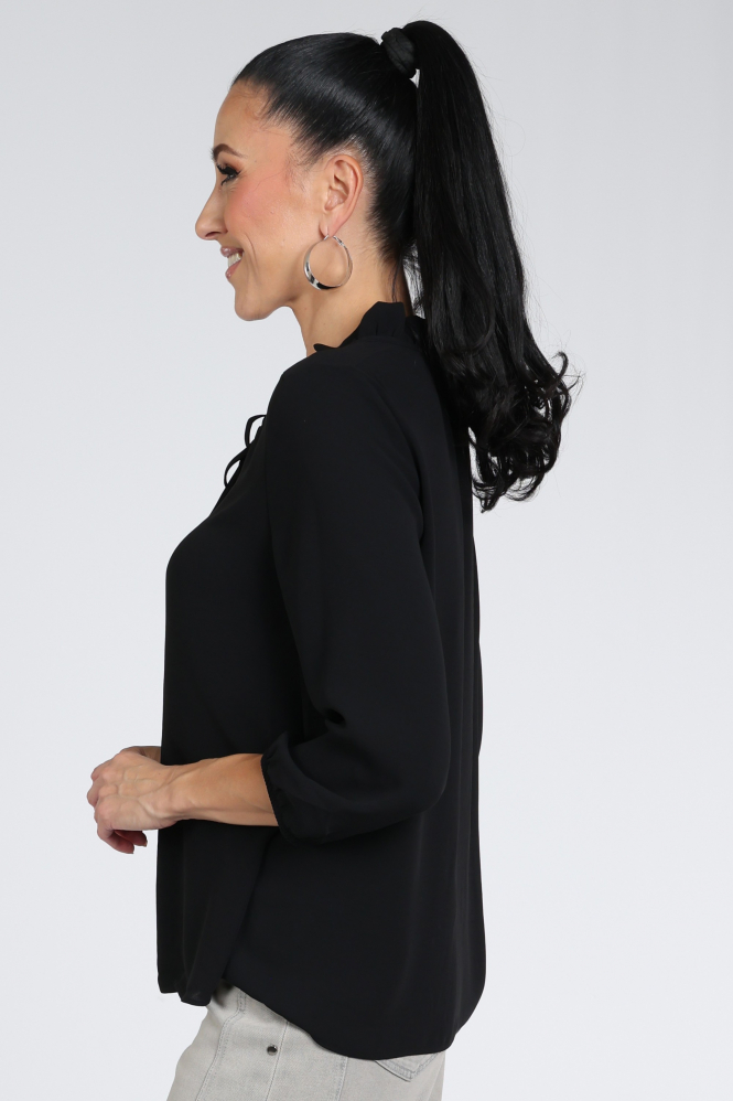Marc Cain BR 51.37 W90 Blouse driekwart mouw Zwart