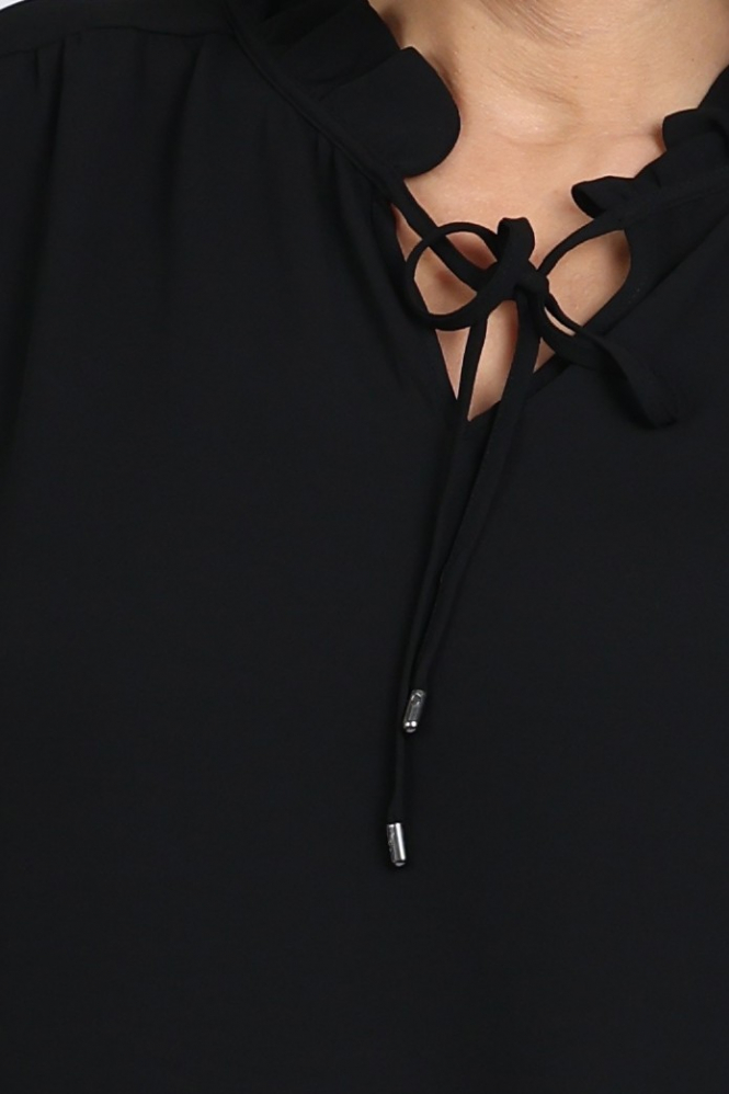 Marc Cain BR 51.37 W90 Blouse driekwart mouw Zwart