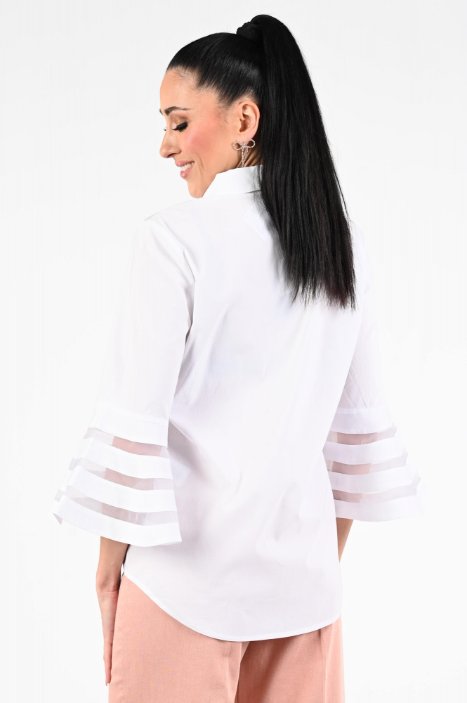 Joseph Ribkoff 261933 Blouse driekwart mouw Wit