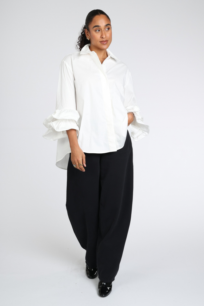 Co'couture 500609 Blouse driekwart mouw Wit