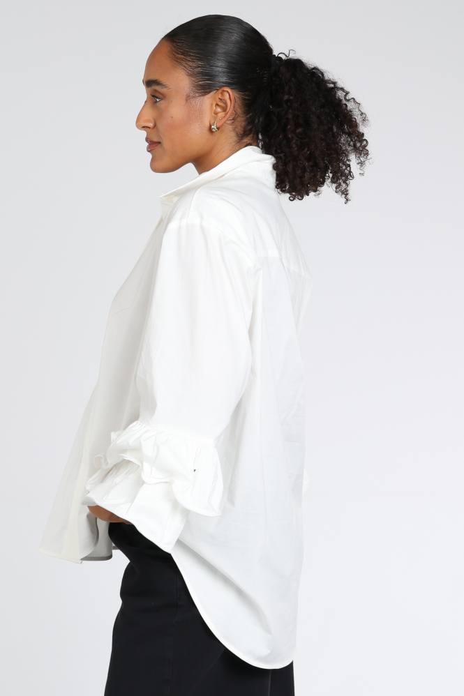 Co'couture 500609 Blouse driekwart mouw Wit