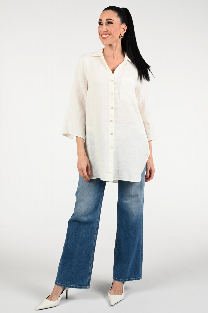 KYRA Mabel Blouse driekwart mouw Wit