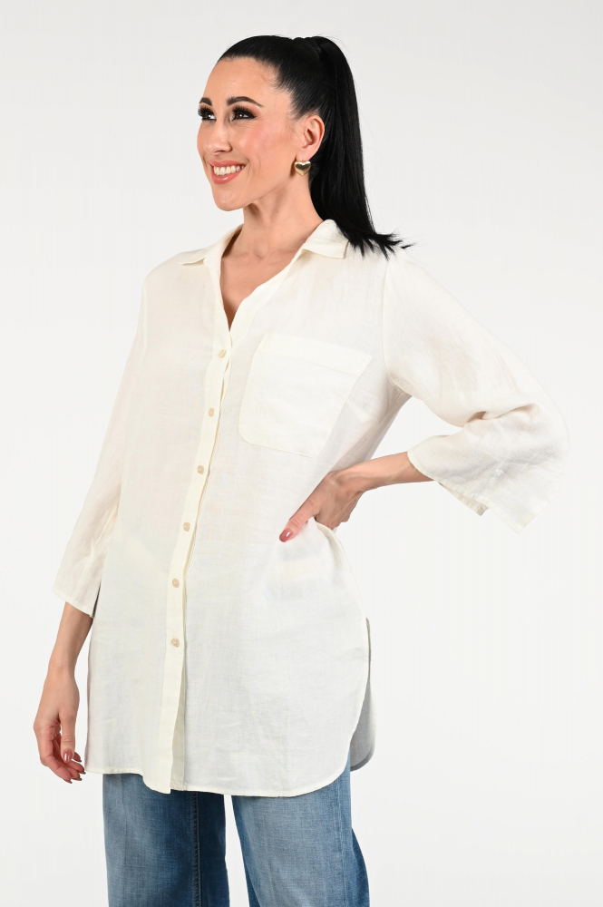 KYRA Mabel Blouse driekwart mouw Wit