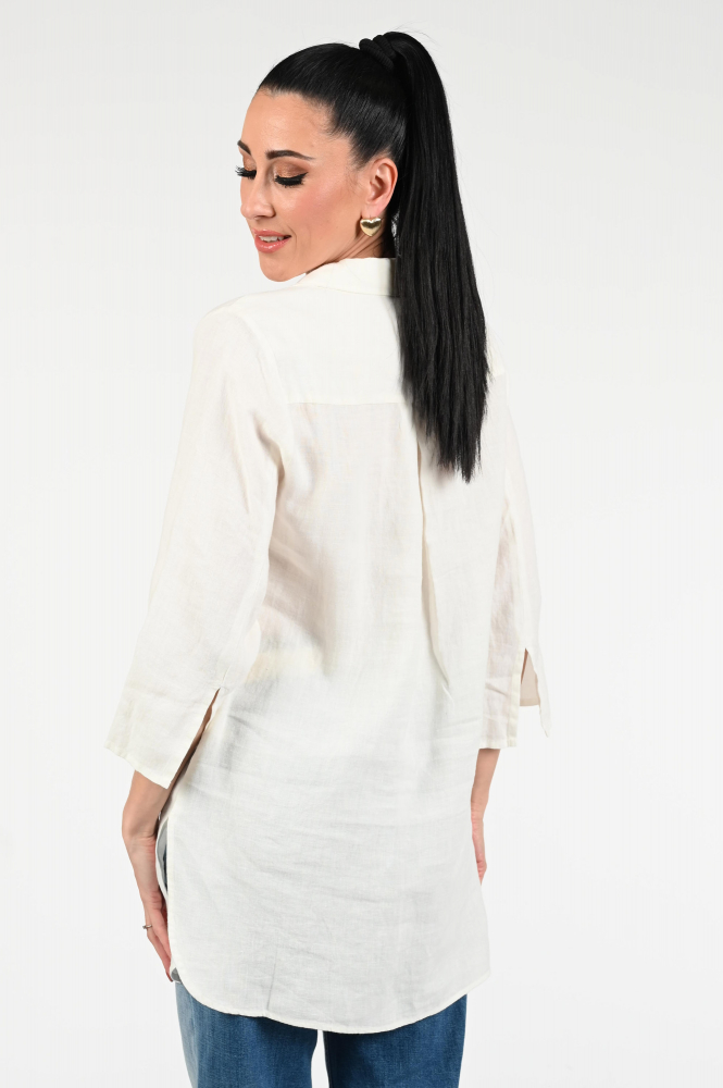 KYRA Mabel Blouse driekwart mouw Wit