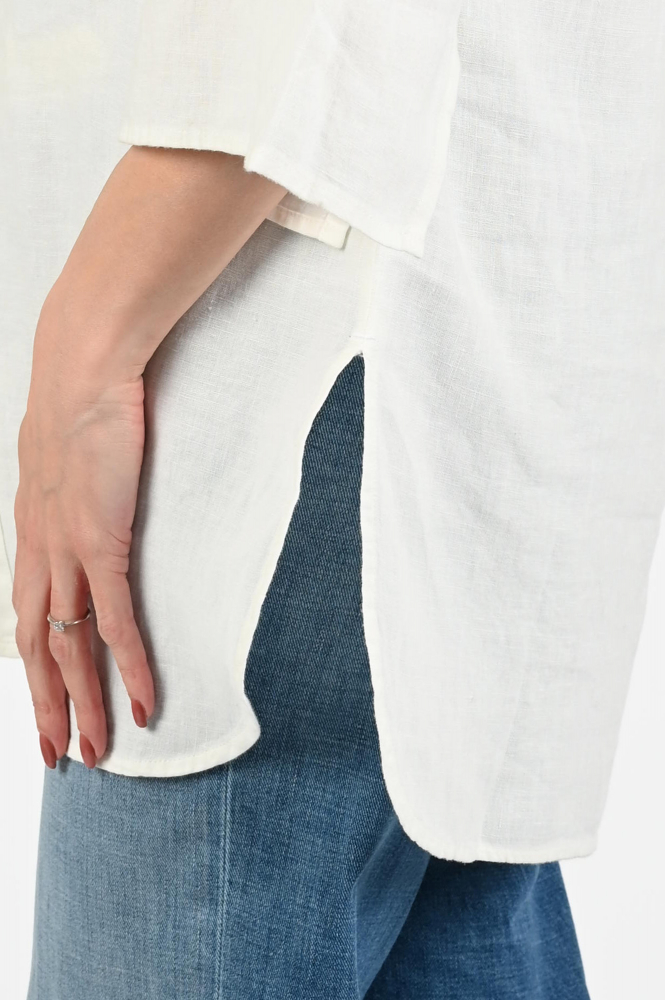 KYRA Mabel Blouse driekwart mouw Wit