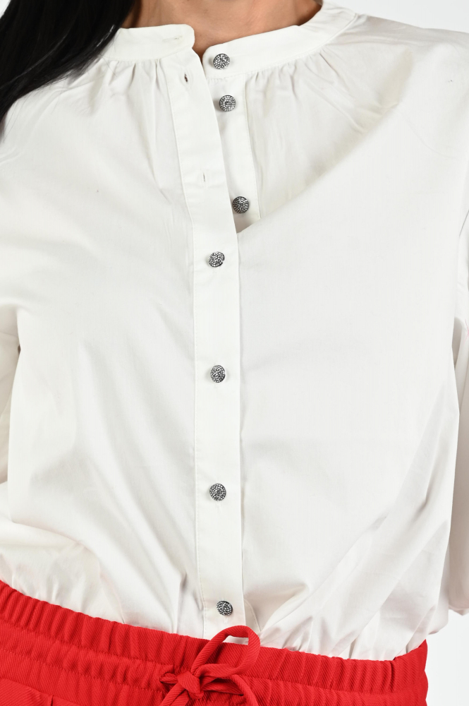 Summum 2s3325-12310 Blouse driekwart mouw Wit