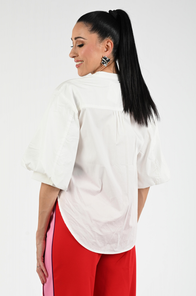 Summum 2s3325-12310 Blouse driekwart mouw Wit