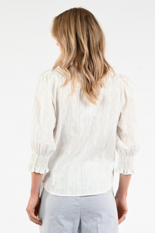 Co'couture Emma frill blouse Wit