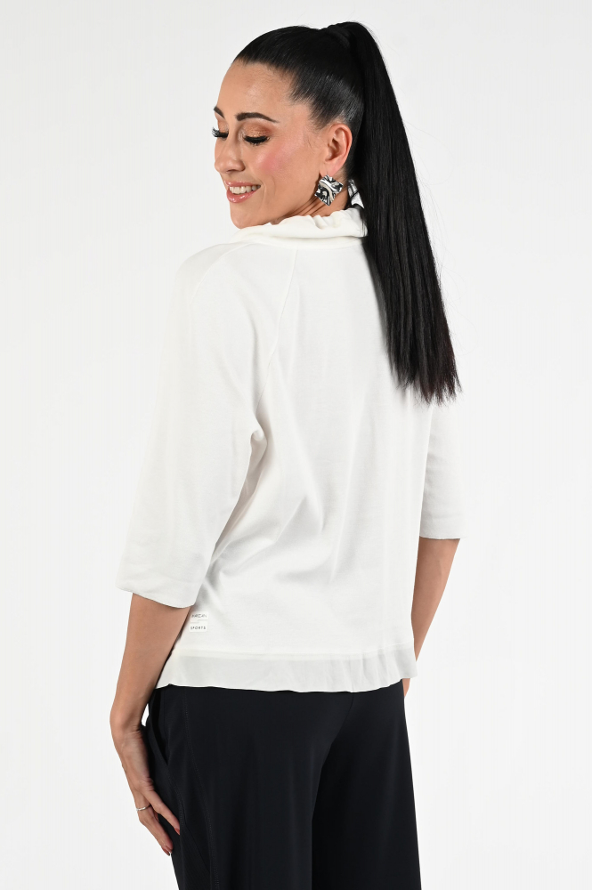 Marc Cain ZS 55.02 J57 Blouse driekwart mouw Wit