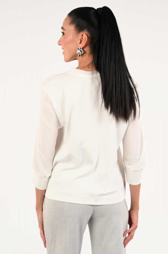 Marc Cain ZS 55.04 J57 Blouse driekwart mouw Wit