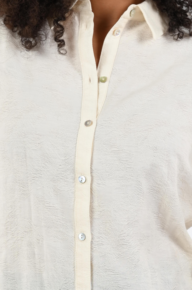 Geisha 63150-32 Blouse driekwart mouw Wit