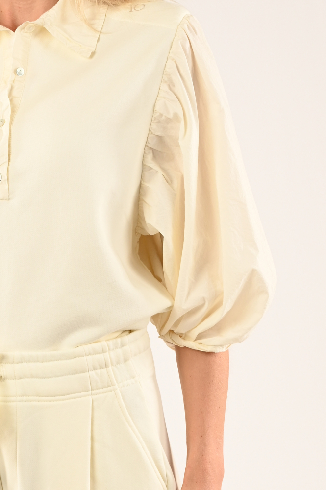 10 Days 20-755-4203 Blouse driekwart mouw Beige