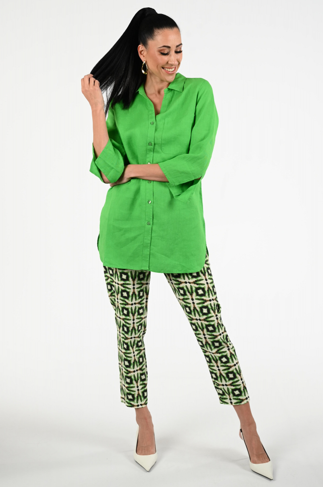KYRA Mabel Blouse driekwart mouw Groen