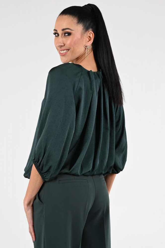 Summum 2s3380-11817 Blouse driekwart mouw Groen