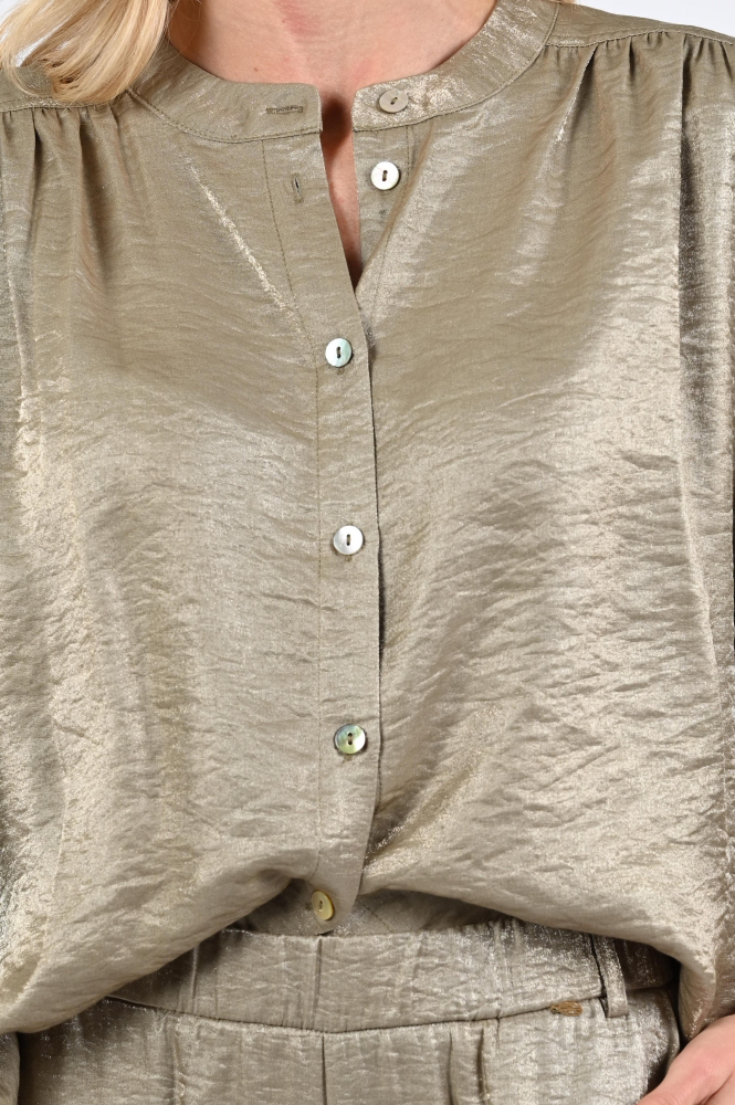 Nukus NKS02231 Blouse driekwart mouw Groen