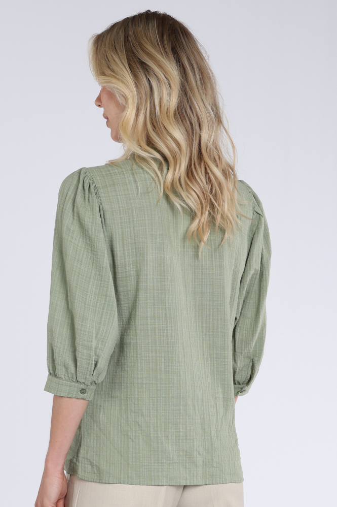 Geisha 63206-20 Blouse driekwart mouw Groen