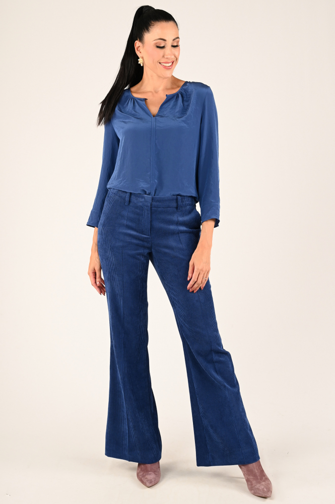 Luisa Cerano 207504-3597 Blouse driekwart mouw Blauw