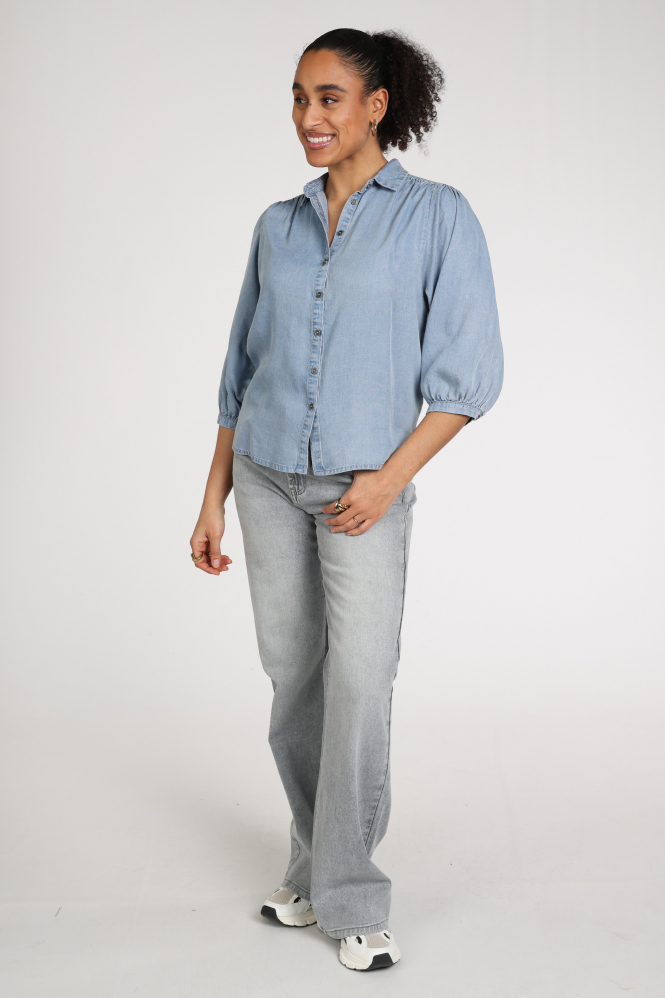 Moscow jorn-1 119-05 Blouse driekwart mouw Blauw