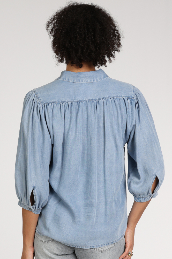 Moscow jorn-1 119-05 Blouse driekwart mouw Blauw