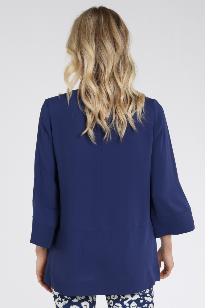 Marc Cain BC 51.01 W90 Blouse driekwart mouw Blauw