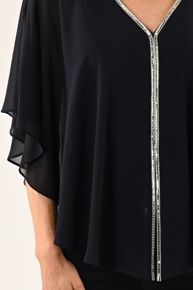 Joseph Ribkoff 243707 Blouse driekwart mouw Blauw